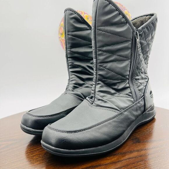 Totes Erin Waterproof Snow Gray Boots Size 10 - Picture 3 of 11